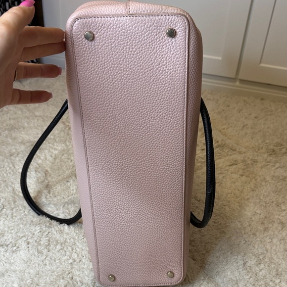 NWOT Kate Spade Pink Tote with Black Bow Accents - Picture 6 of 14